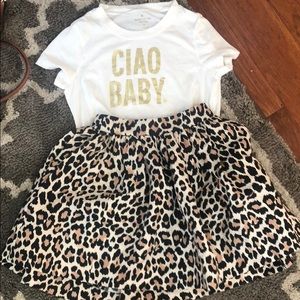 Kate spade coreen skirt and ciao baby shirt